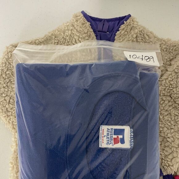 Vintage Russell Athletic Sweatshirt Mens Large Blue Crewneck Pullover USA 90s - Picture 10 of 10